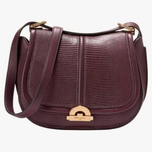 Cole Haan Womens Celenea Saddle Bag shoulder / handbags / Black Garnet